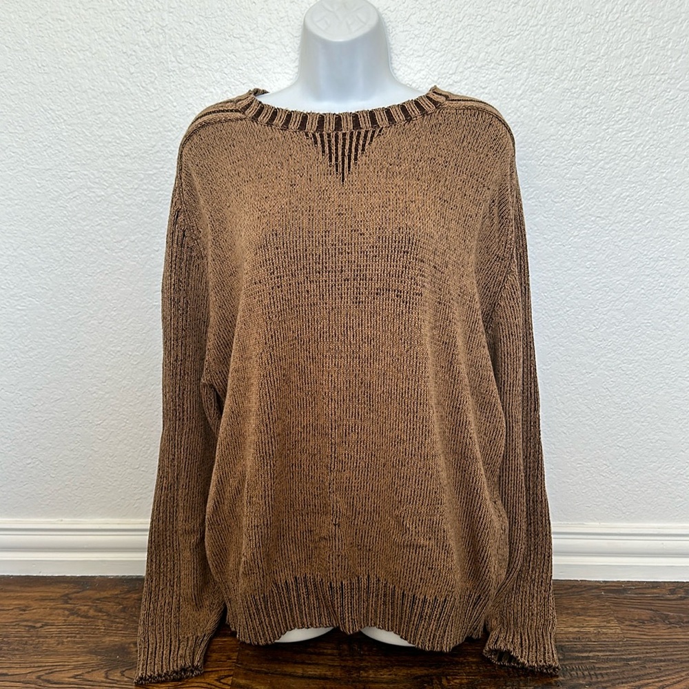 Route 66 Vintage Brown Knit Sweater